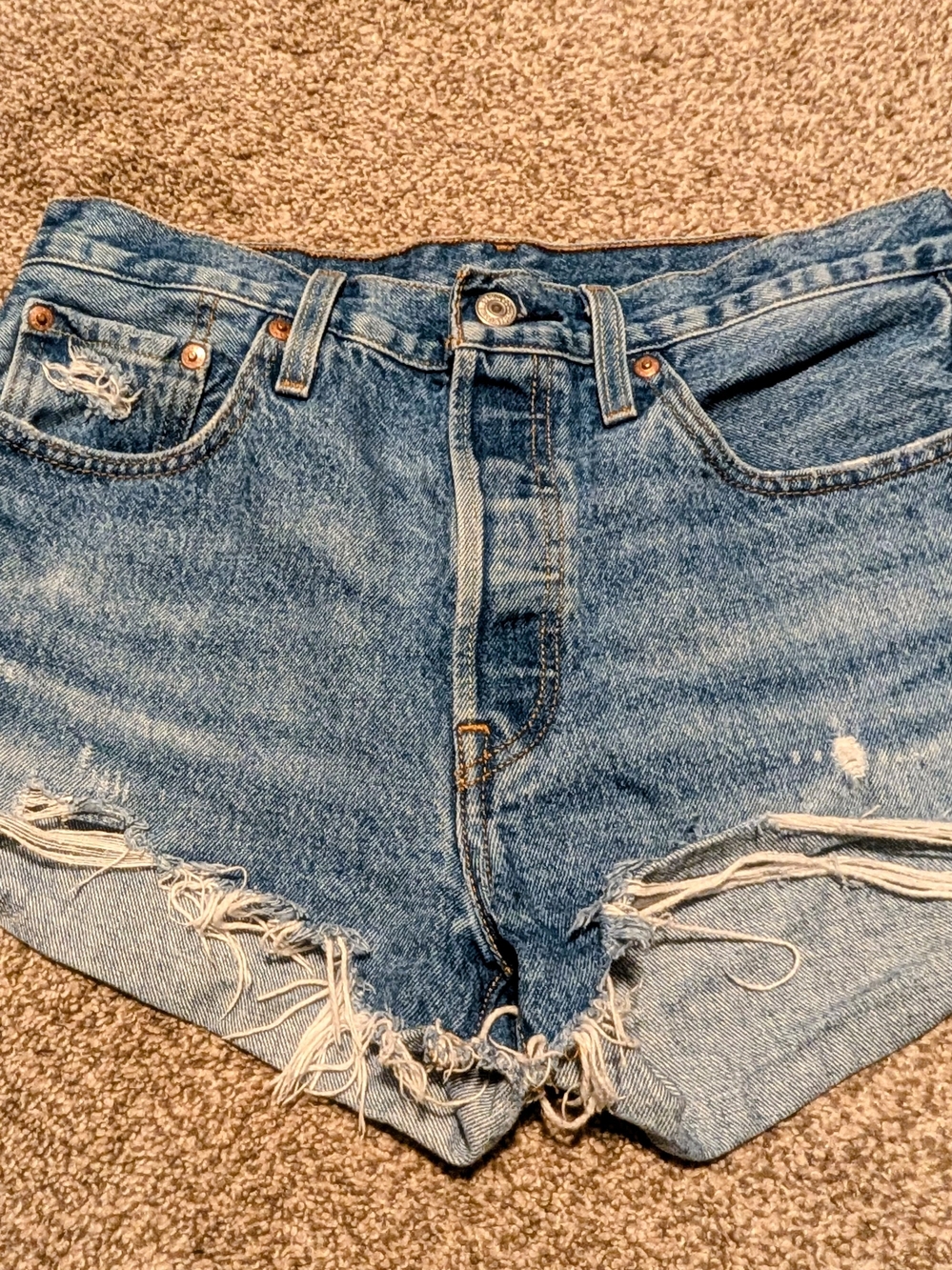 Levi's 501 Light Blue Denim Shorts